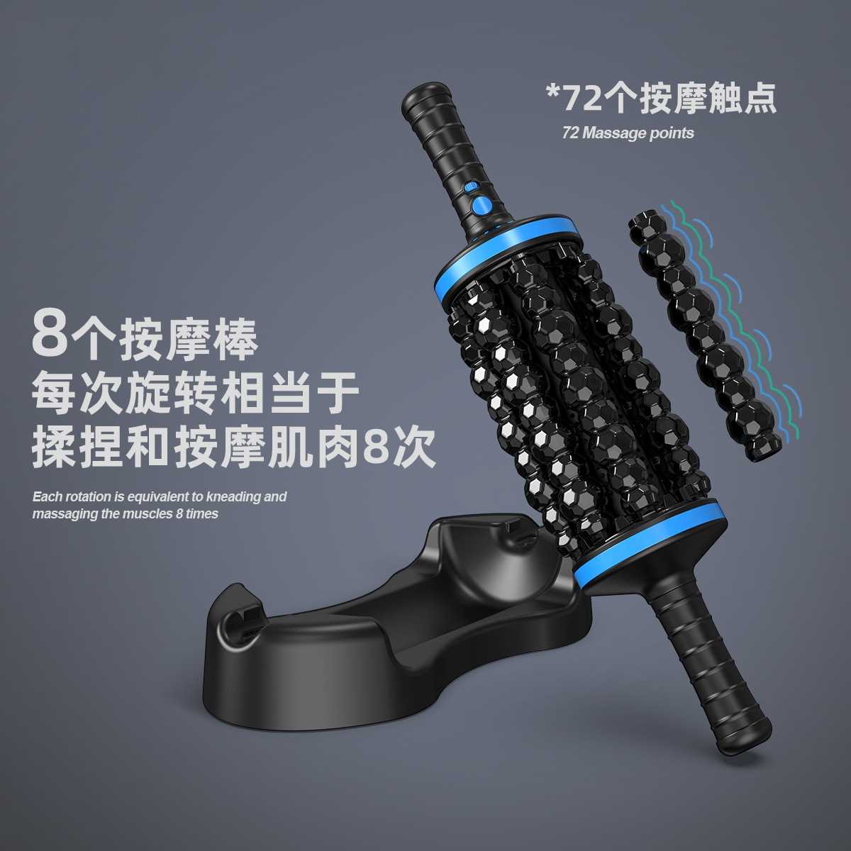 健腹滚压按摩仪家用健身锻炼腹肌胸肌回弹健腹轮滚轮腹部足底