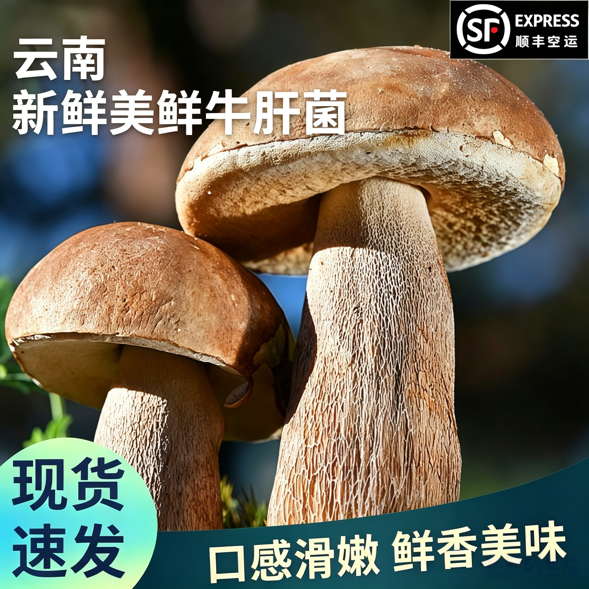新鲜美味牛肝菌500g 现摘云南当季野生鲜牛肝菌火锅蘑菇