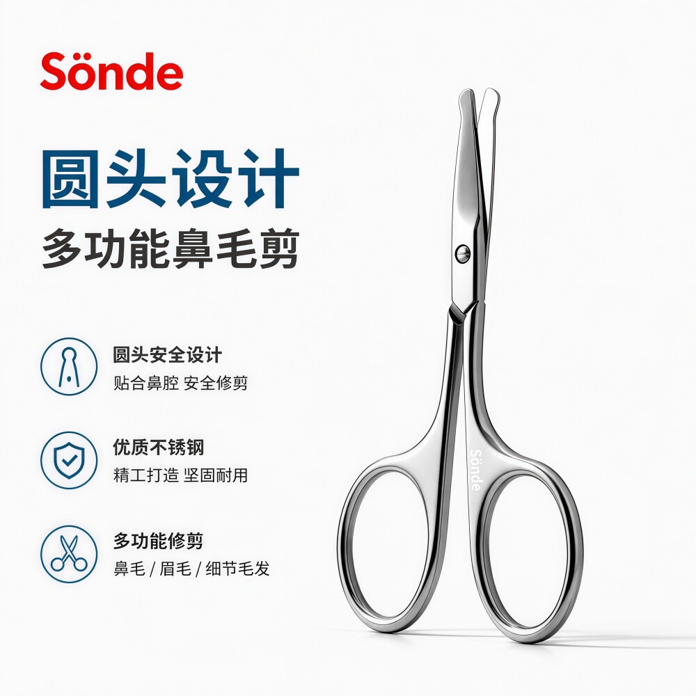 森德（SONDE）圆头鼻毛剪
