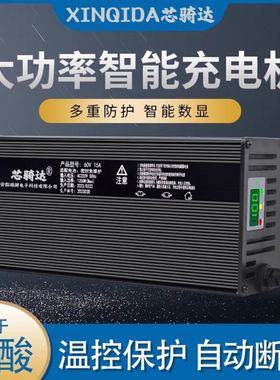 电动三四轮汽车充电器48伏铅酸免维护干电池60v72v15a100AH充电机
