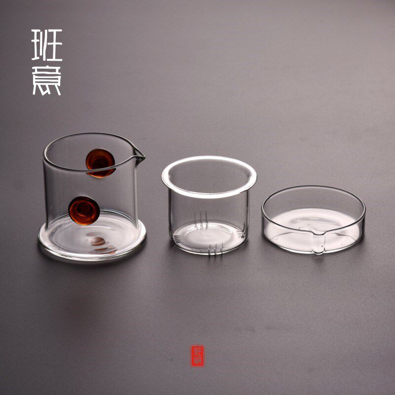 班意 玻璃泡茶器双耳泡茶器茶具配件泡茶器红茶泡茶器玻璃茶具