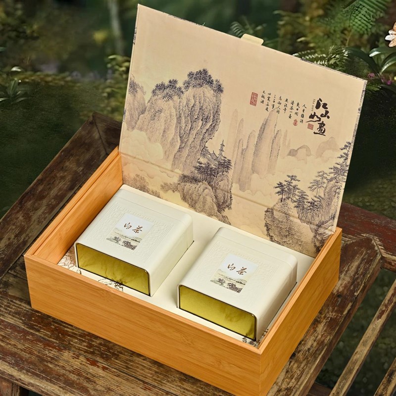 安吉白茶礼盒空盒新款高档通用白茶包装半斤一斤装礼盒空盒定制