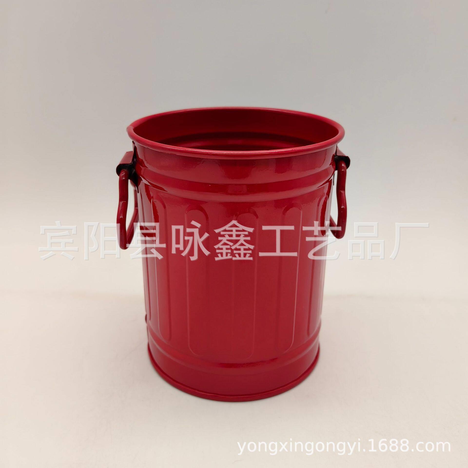 颜值笔筒大小号桌面摆件创意铁艺公室学生文具化妆刷收纳铁桶