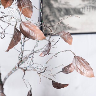 家居装饰插花摆件干花干枝复古树叶仿真树枝枯枝假树枯叶枯茶树枝