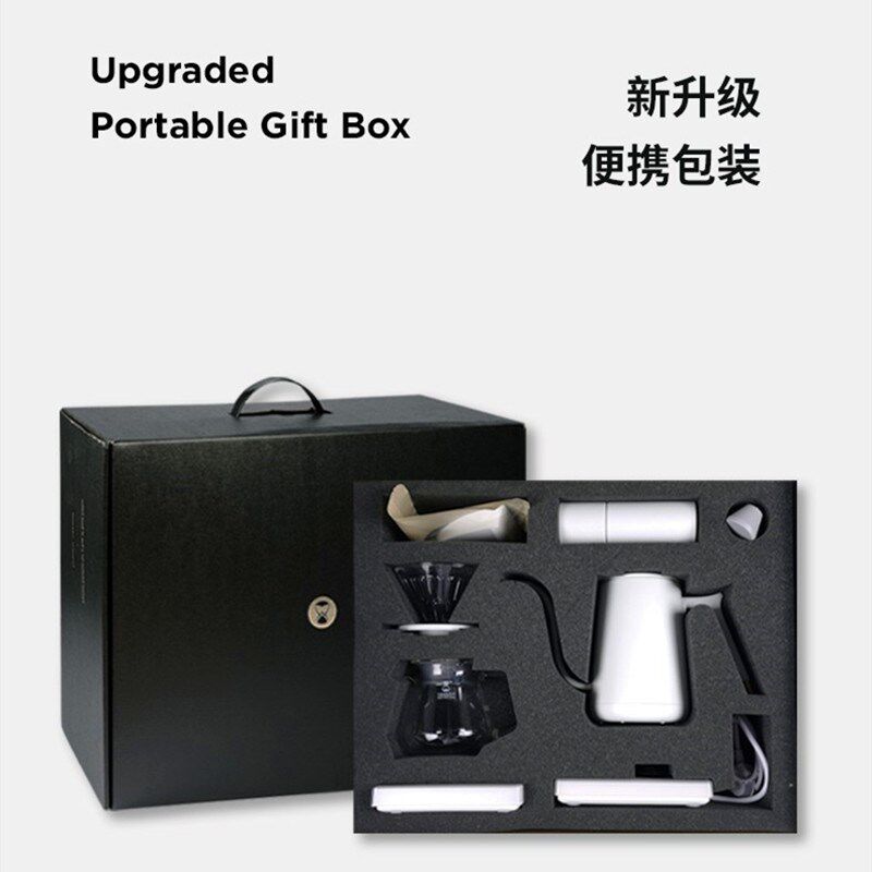 泰摩进阶型家用手冲咖啡套装礼盒温控手冲壶磨豆机电子秤滤杯套装