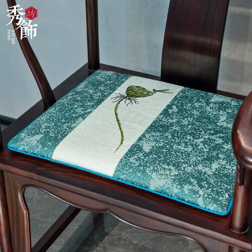 中式椅垫红木沙发坐垫古典实木家具圈椅太师椅茶椅餐椅座垫子定做