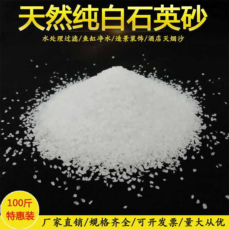 100斤纯白石英砂水处理沙酒店灭烟沙鱼缸底砂儿童造景白沙子细沙