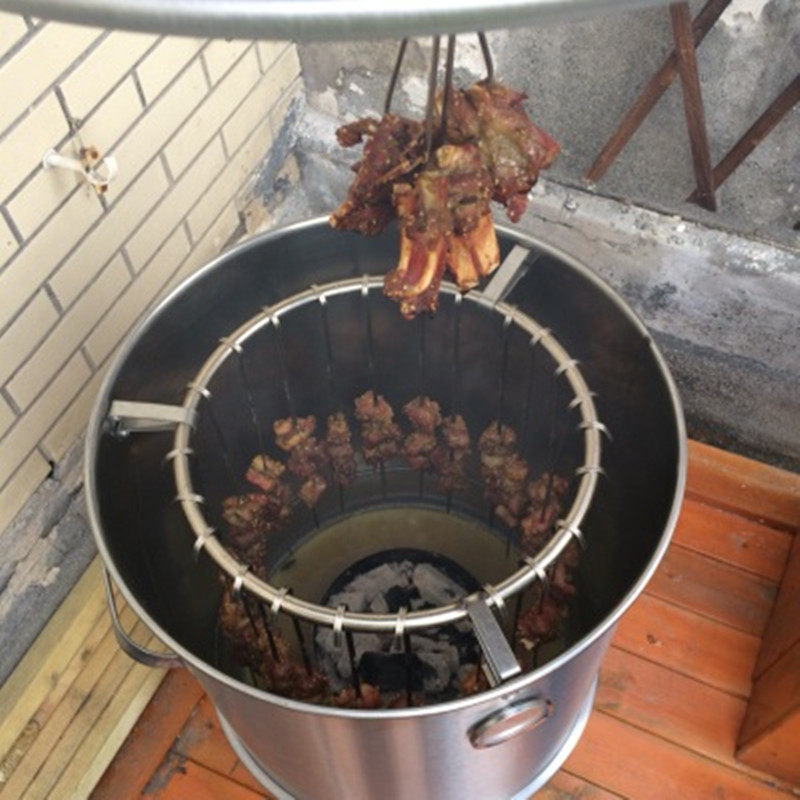不锈钢无烟木炭烧烤炉子烧烤吊炉烤羊腿羊排烤鸭烤鸡炉熏肉烤牛肉