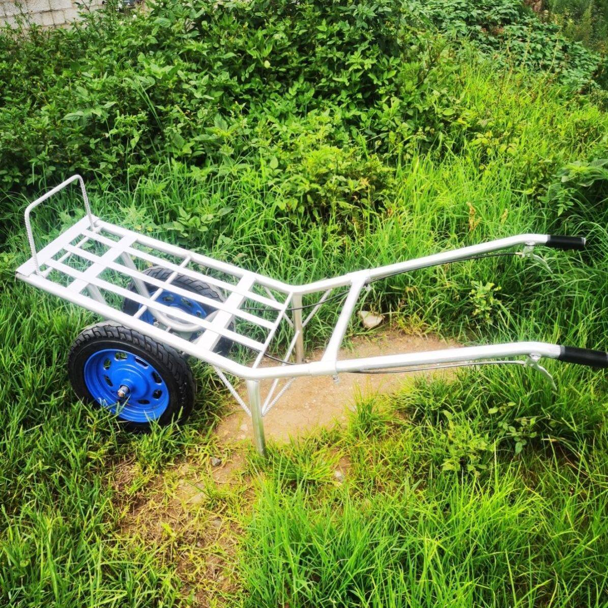 带刹车农用手推双独轮鸡公车建筑工地果园田山地窄巷路手推拉货车