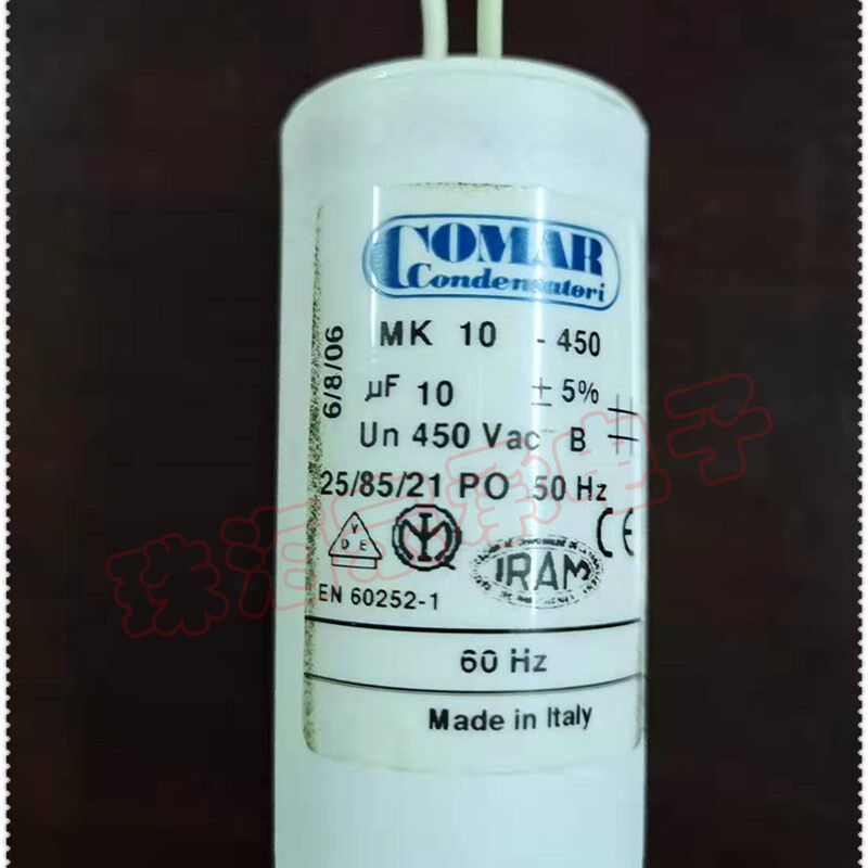 进口意大利 10uF 450VAC COMAR MK10-450 交流电机 运行启动电容