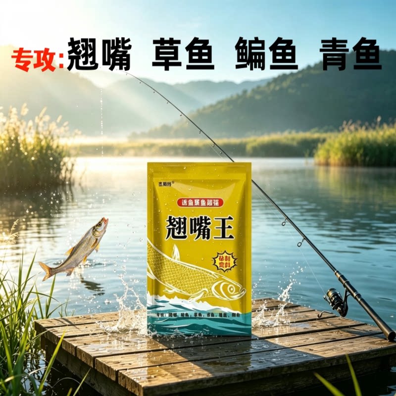 翘嘴王翘嘴专用打窝颗粒鱼饵料