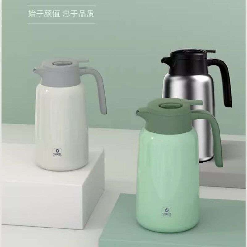清水牌家用保温壶大容量时尚不锈钢内胆热水瓶保温开水瓶保温2L暖