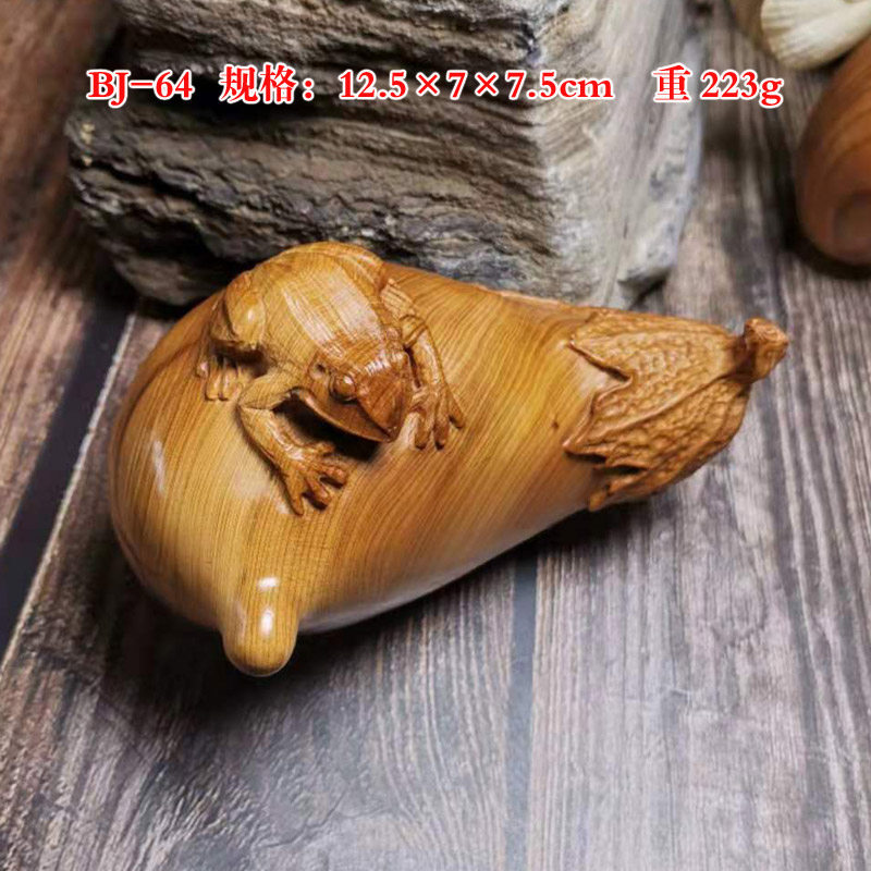 火爆太行崖柏陈化虎皮纹手把件手玩茶宠奶香原木毛料摆件木雕