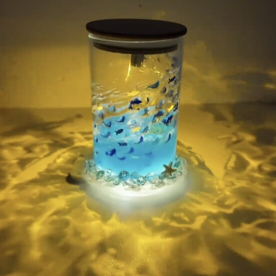 海洋小鱼手工DIY小夜灯创