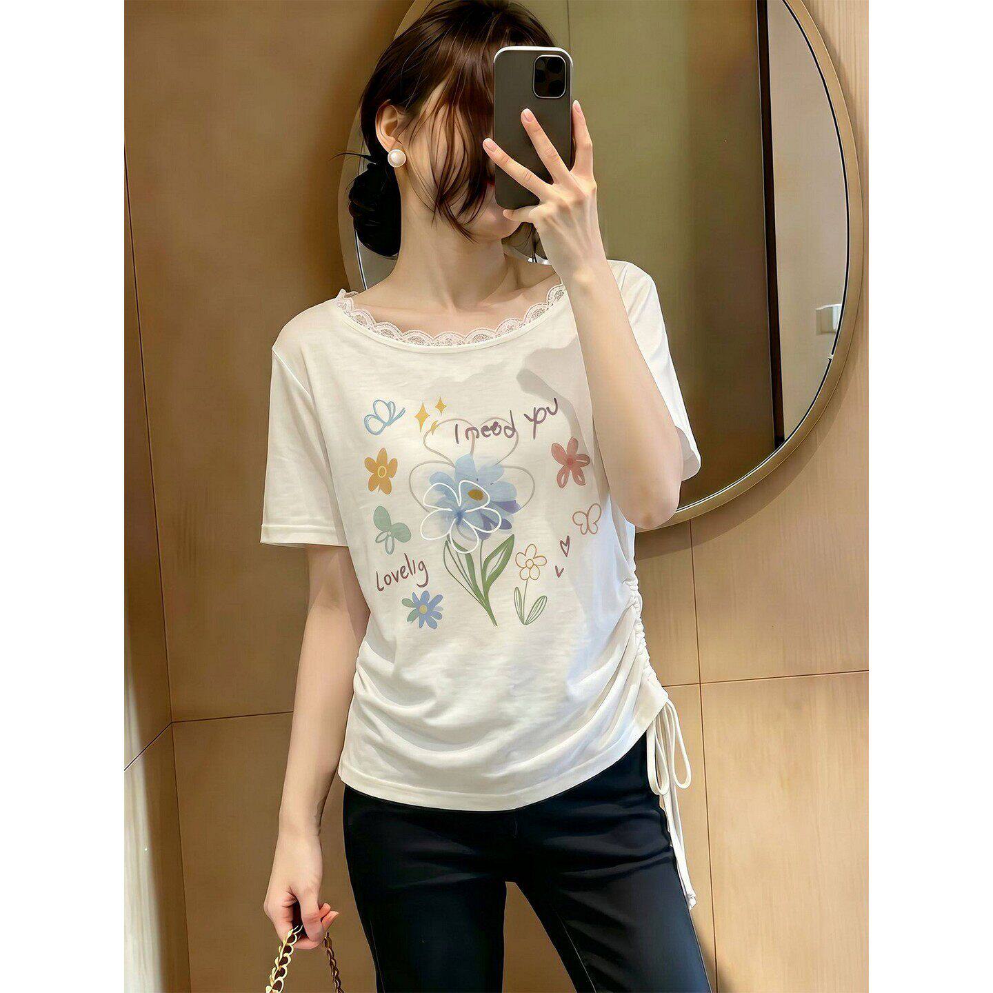 大尺码胖MM少女感花朵印