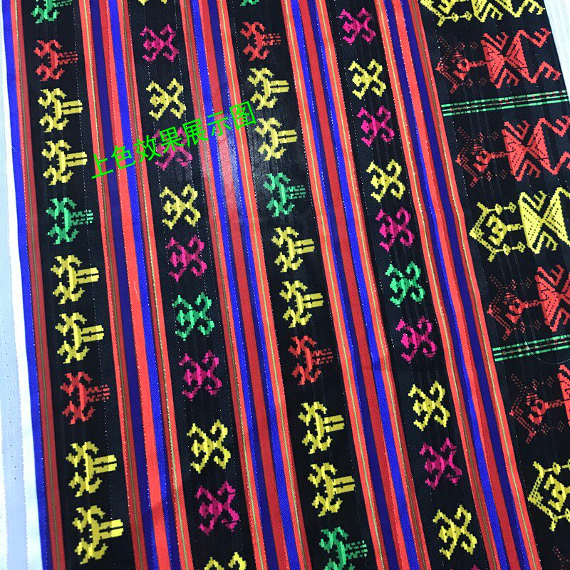 精品银丝竖条纹 银丝 闪亮 汉服 半透 窗帘 数码印花 布料