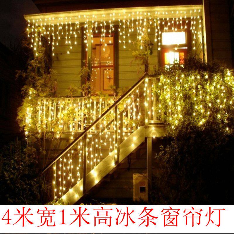 LED节日彩灯串灯楼梯灯防水冰条灯闪灯婚庆道具/店面门头装饰灯串