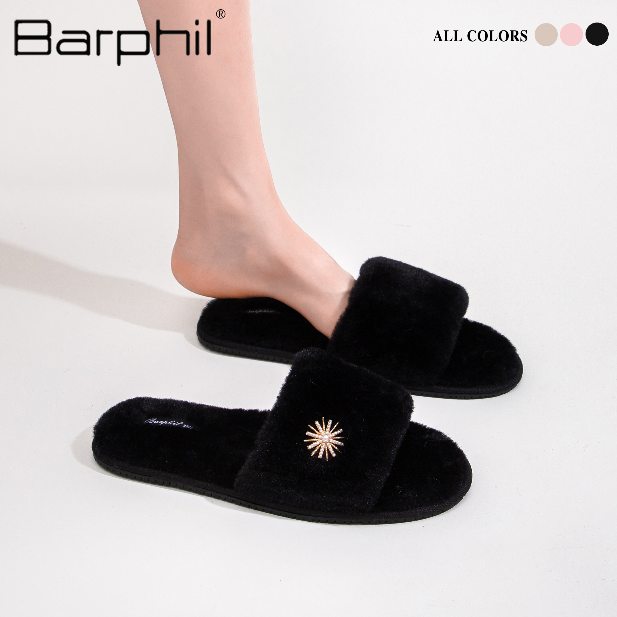 女拖鞋BARPHIL冬季新款防滑