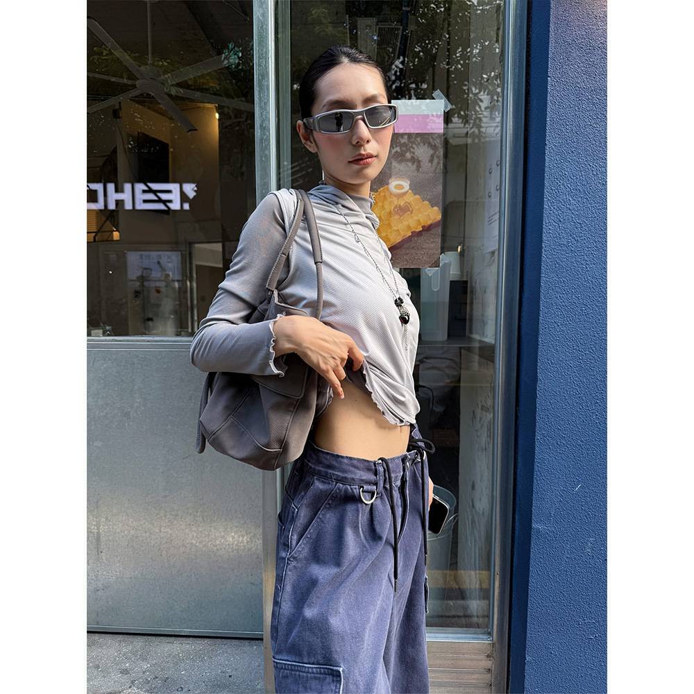 [9hour]无袖套头背心女修身显瘦设计感百搭运动休闲上衣M5766