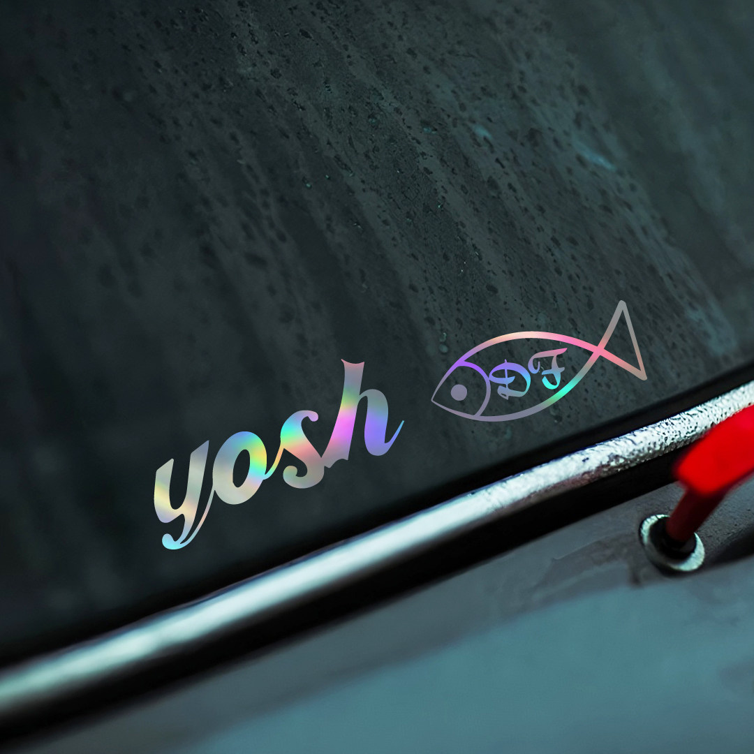 于适Yosh英文字体改装装饰贴纸