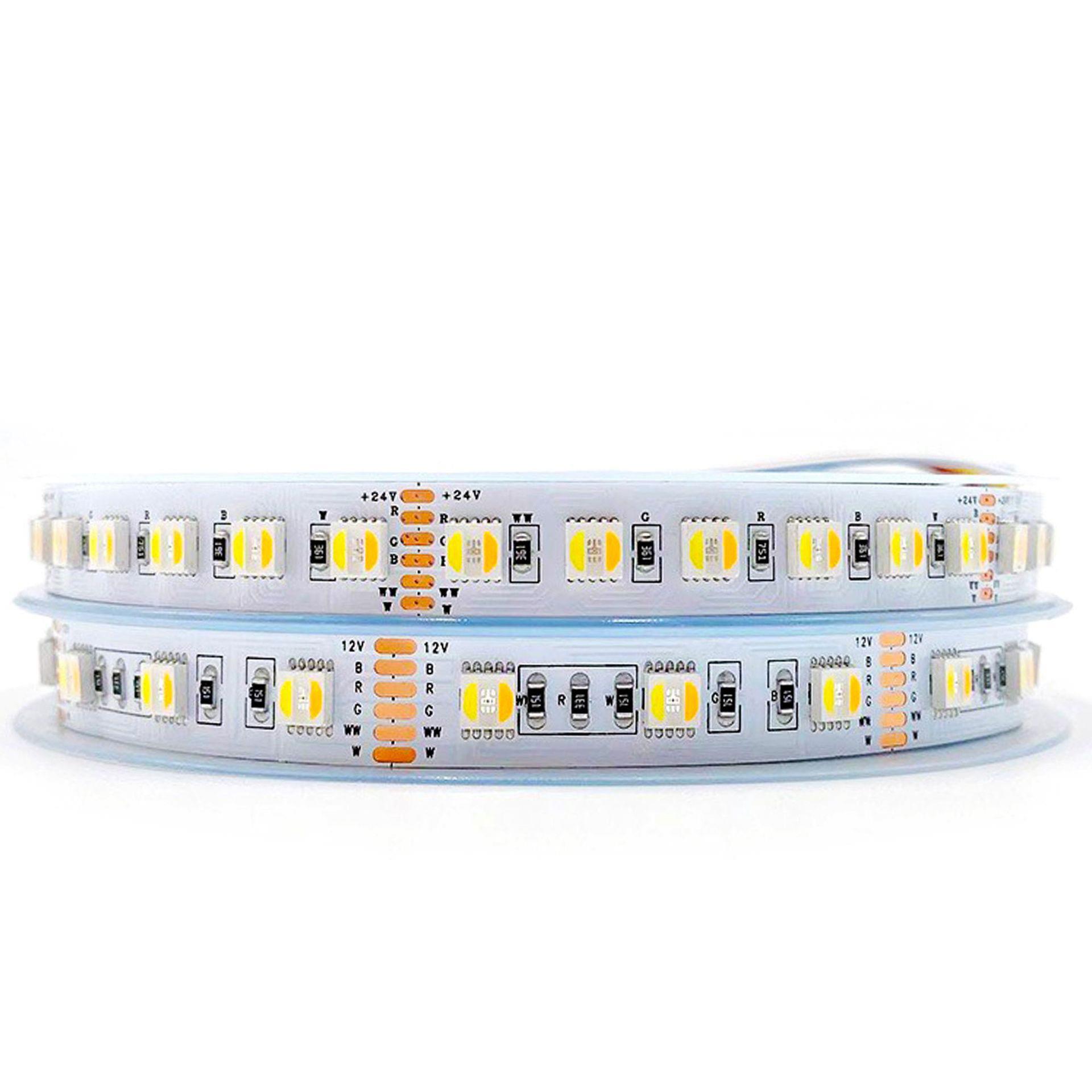 12V/2T4V5050亮5LED灯 五合一R5050RGBCGB带CCT灯RGB+CC软灯带60