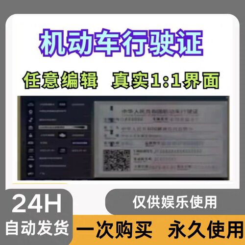 机动车行驶证生成修改驾驶模拟器任意编辑真实1:1界面win电脑软件
