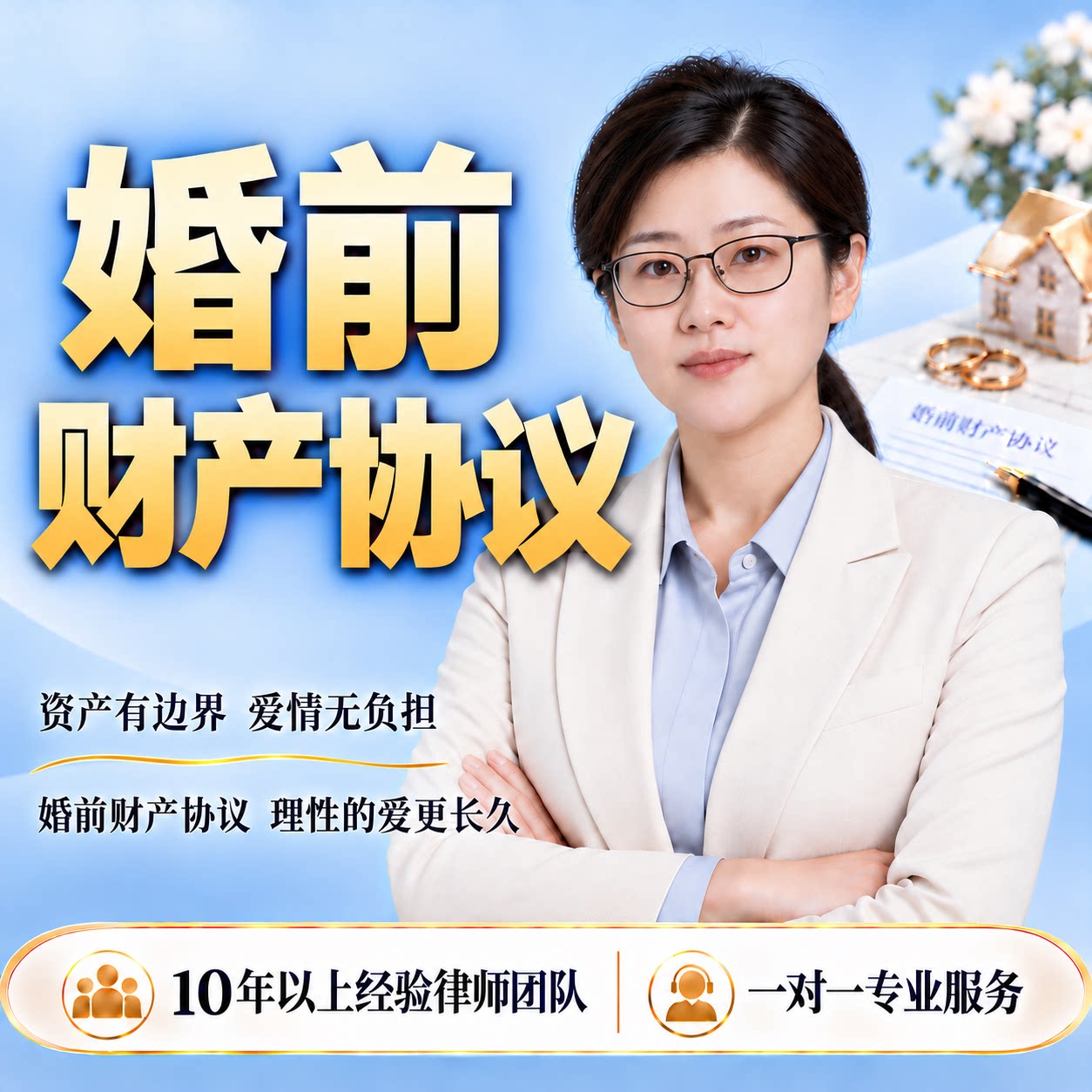 婚前财产协议律师1对1定制约定婚前存款房产婚前财务债务婚前协议