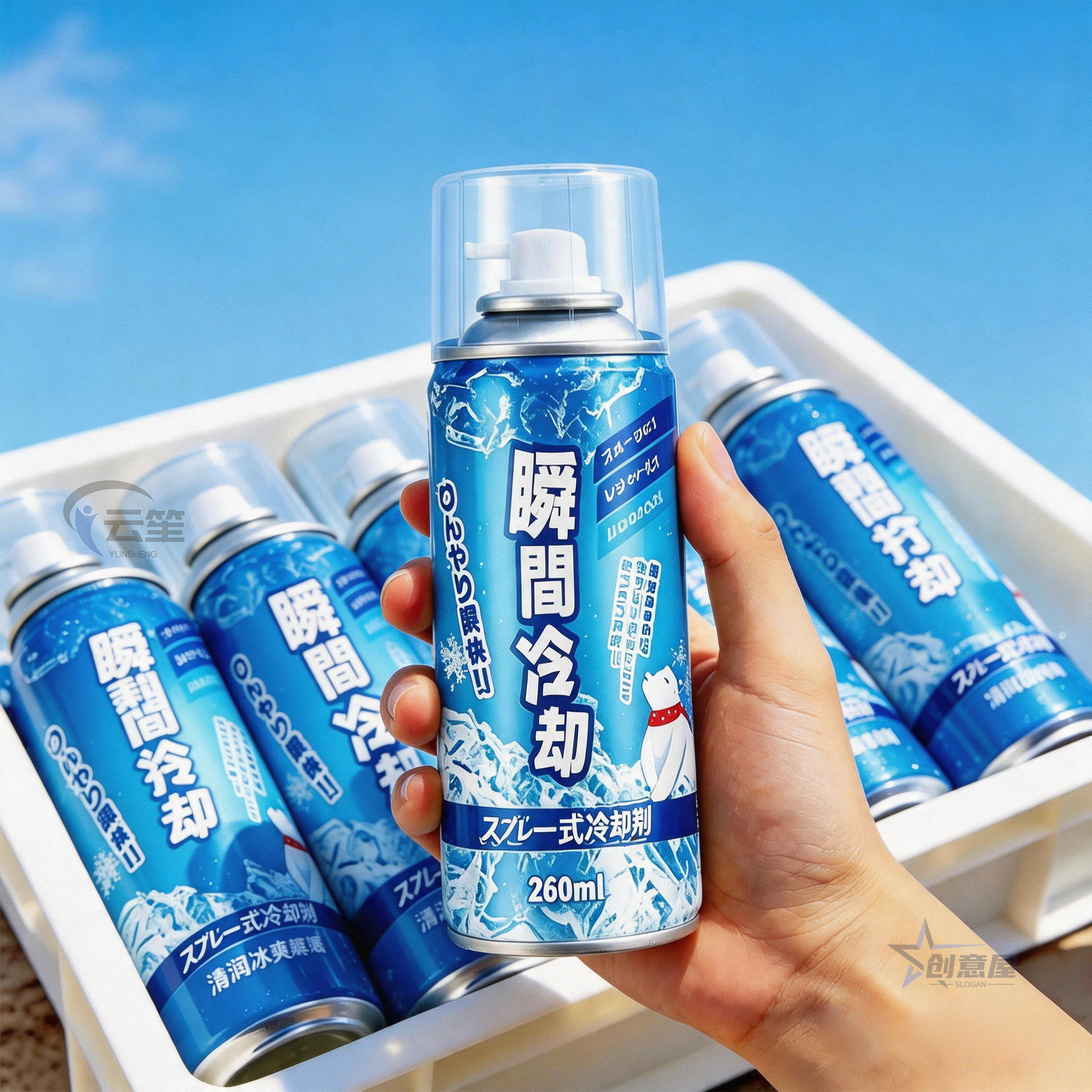 用快速干冰制造冷冻剂车降温喷雾