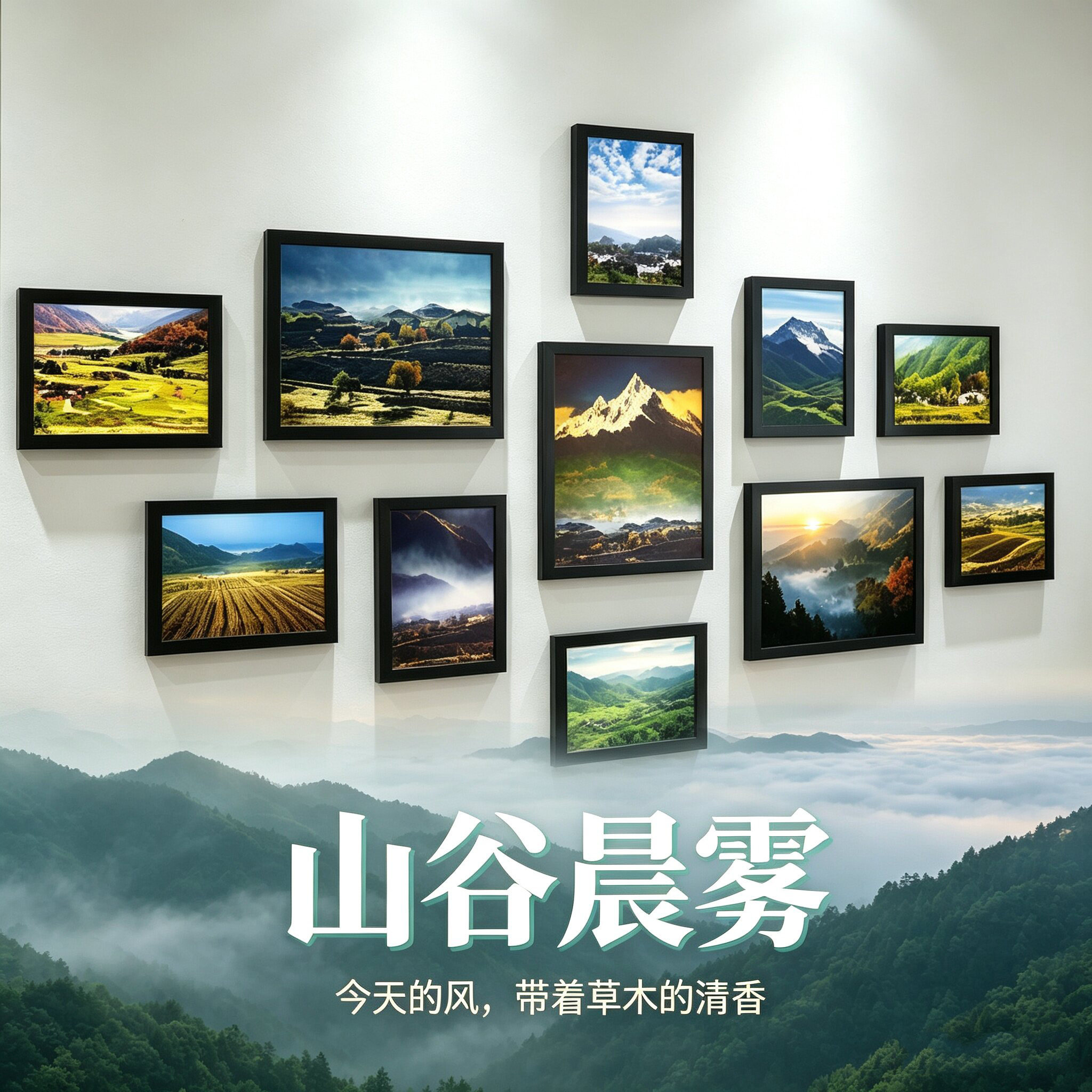 壮美川藏高原风光相框挂画