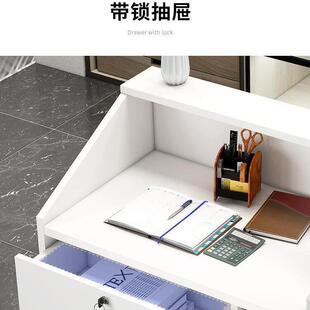 简约吧台桌收银台店铺小型柜台公司前台接待台服装店超市简易吧台