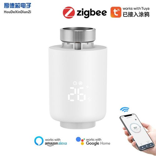 智能恒温控制器暖气片水地暖智能温控阀涂鸦ZigBee手机远程控制