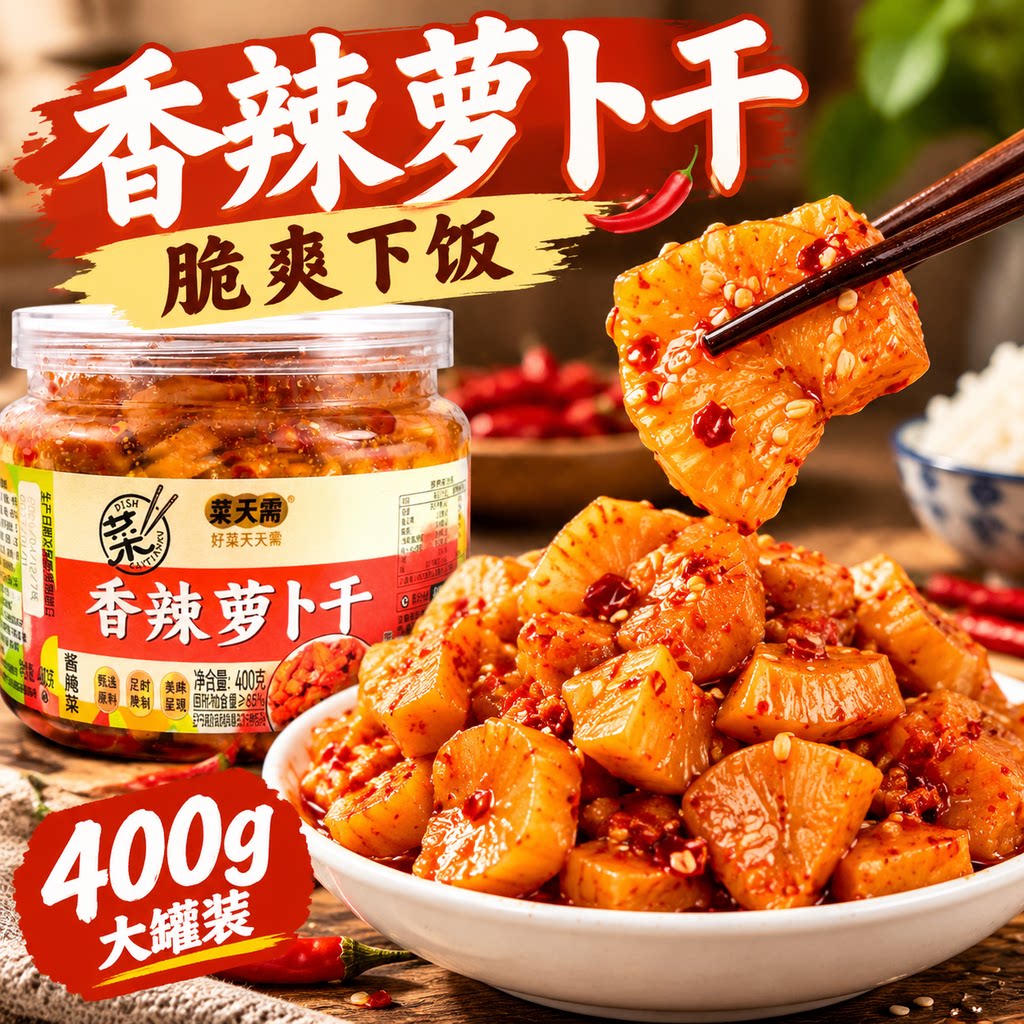 菜天需香辣萝卜干下饭菜微辣爽口