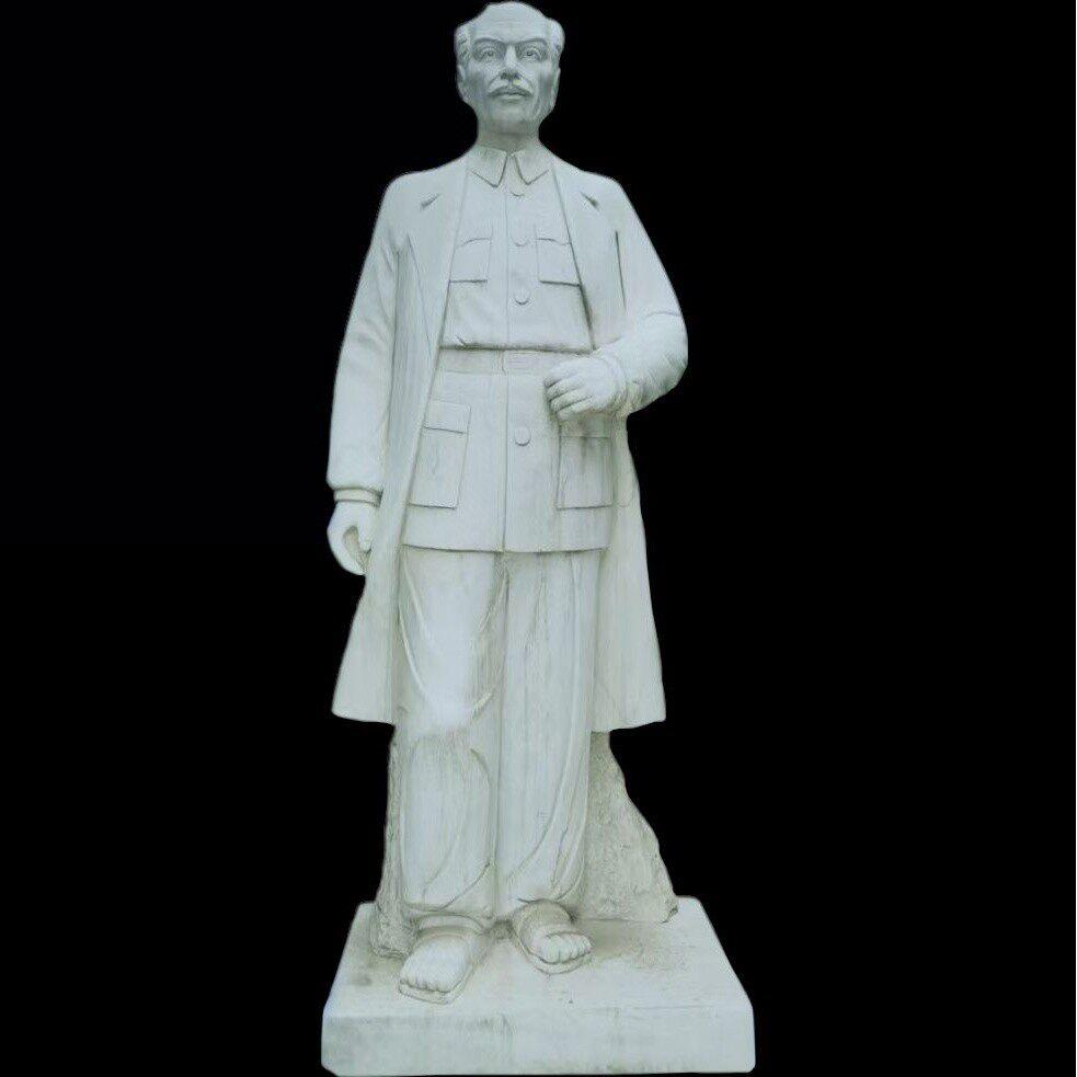 石雕白求恩雕像汉白玉白求恩名人雕塑石雕名医人物厂家低价出