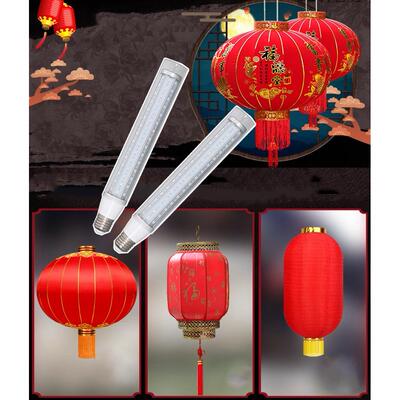 户外灯笼灯泡防水红光LED彩色喜庆节日开业大红玉米灯螺口长条灯