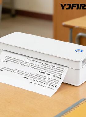 Portable A4 Inkless Thermal Printer, USB Support iOS Android
