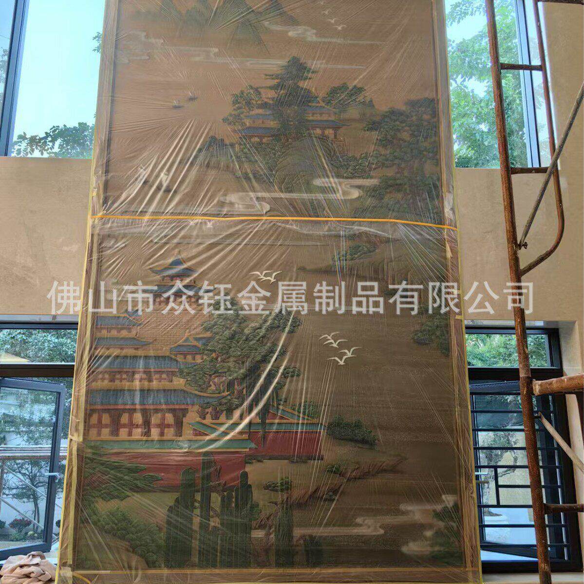 清明上河图全景图客厅装饰画国画新中式公室书房山水背景墙挂画