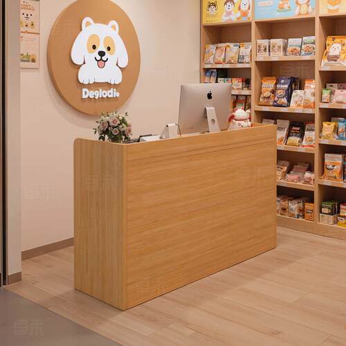 饭店吧台收银台店铺小型简约现服装店便利店公司前台餐饮收银桌