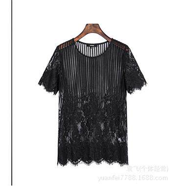 H-108满幅对称双边蕾丝锦纶睫毛超宽裙女装花边面料DIY服装辅料