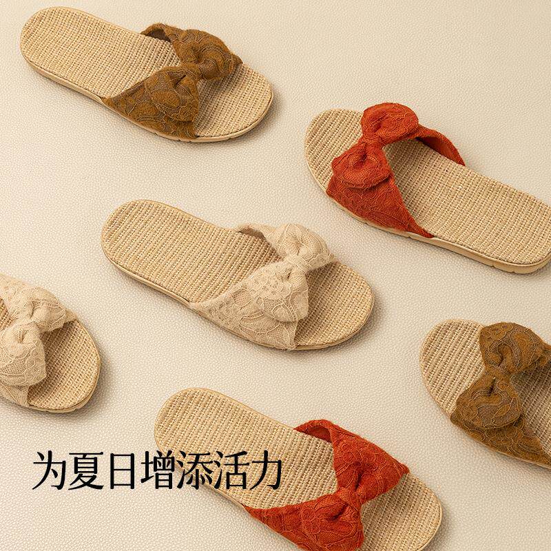 亚麻拖鞋女士春夏季室内家居防滑吸汗四季不易臭脚凉拖鞋