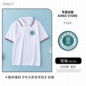 翻领上衣T恤学生班服 男女百搭polo衫 广州华大彦宏学校服夏季 短袖