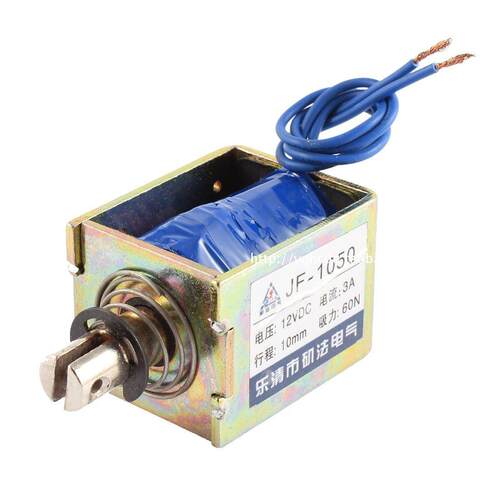 直流框架推拉式电磁铁JF-1050B 电压DC12v 24v 吸力60N 行程10MM