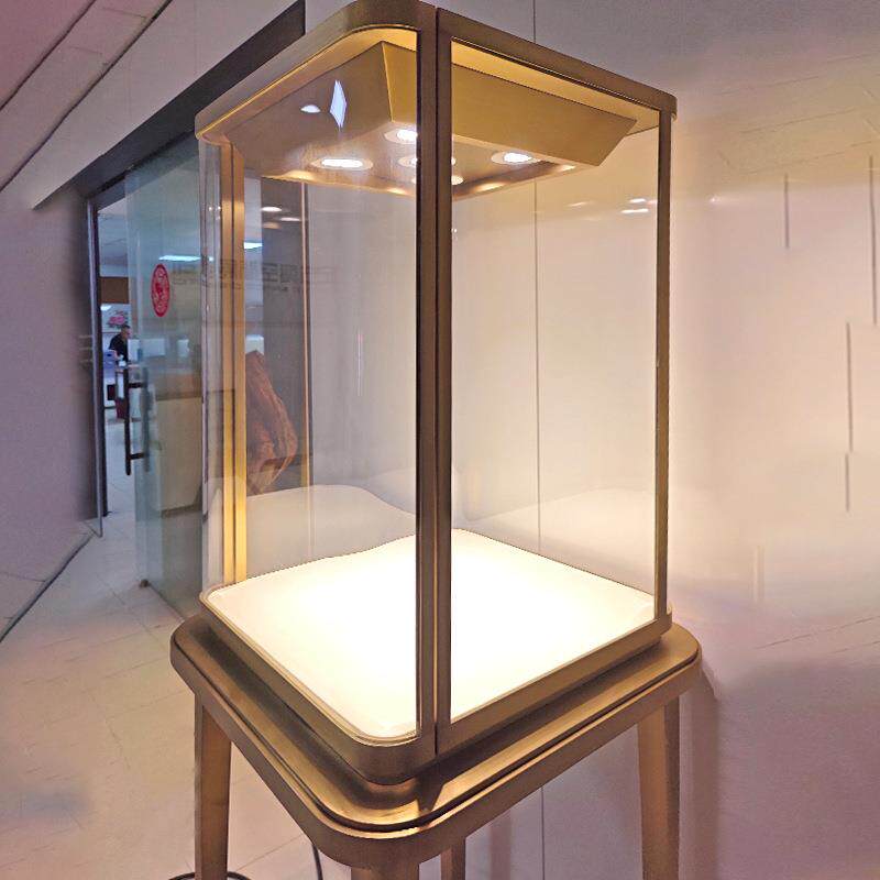 珠宝首饰透明玻璃展示柜黄金饰品礼品展示柜台设计陈列柜产品展厅