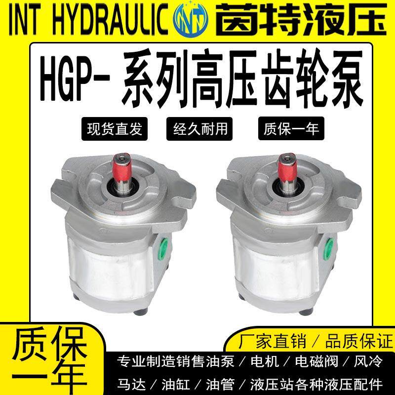 液压高压齿轮泵HGP-1A/2A/3A-F4R正品台湾新鸿齿轮泵液压油泵配件