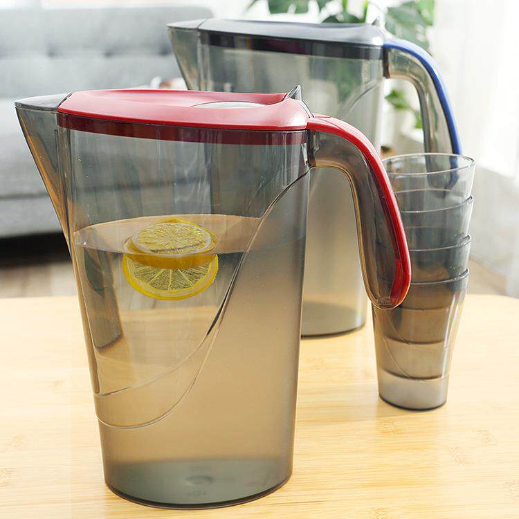 塑料冷水壶凉水杯套装家用大容量耐高温凉水壶可装热水冰箱泡水壶