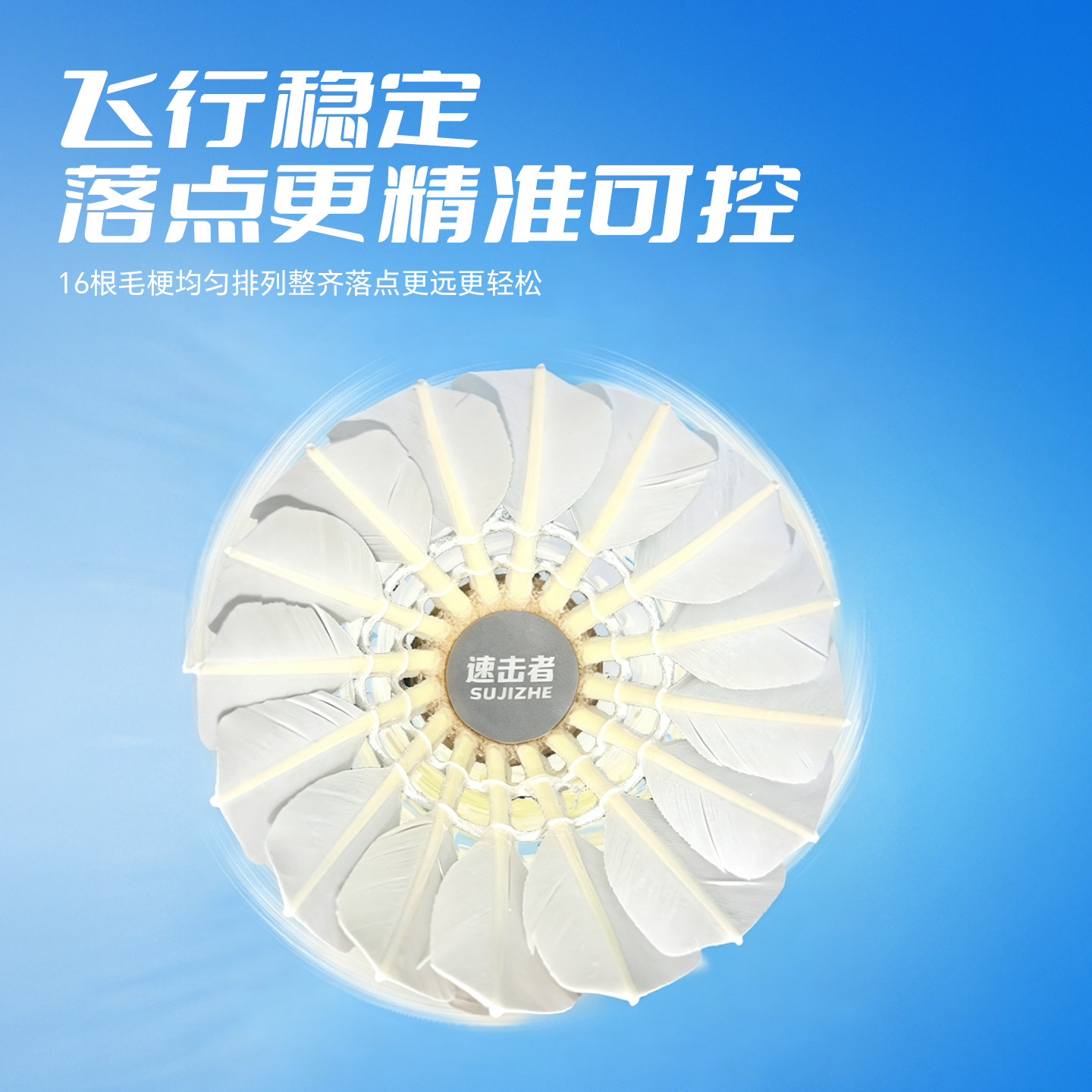 速击者正品鹅毛羽毛球超耐打飞行稳定成人学生专业训练比赛专用球