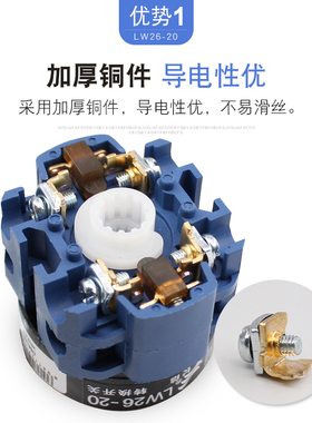 长信LW26-20/3万能转换开关380V电机正反转双电源切换手动自动