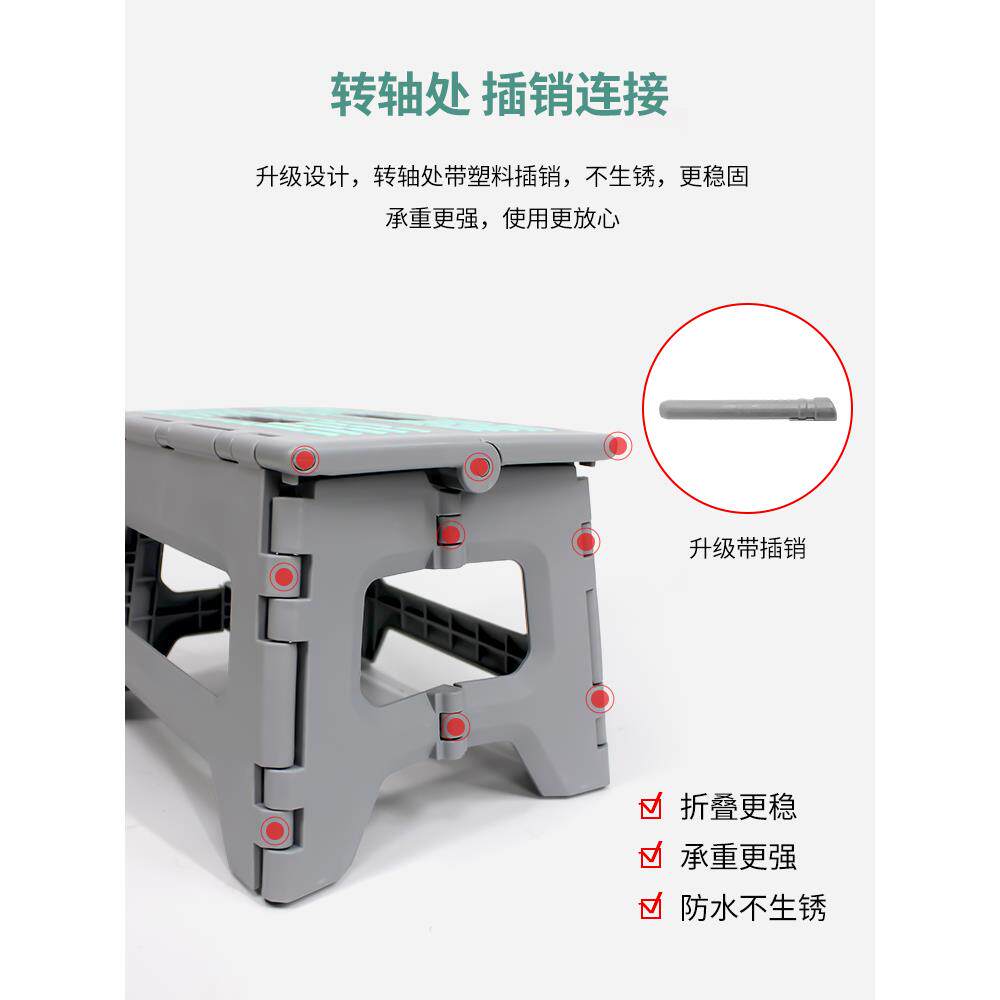 加厚塑料折叠凳子家用可折叠小板凳成人外出便携式户外马扎高餐椅