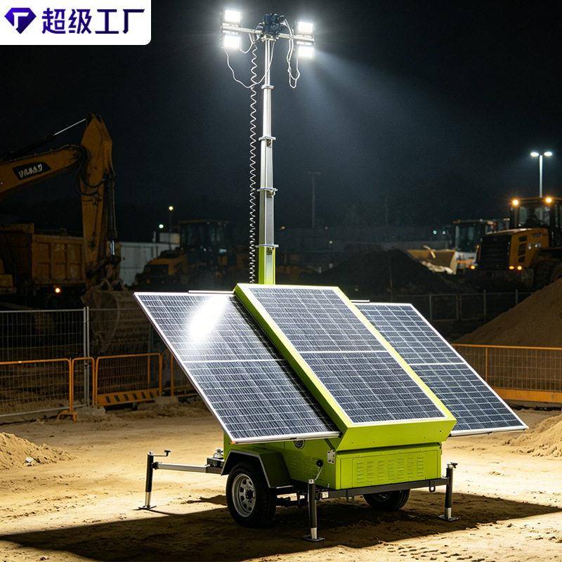 全自动太阳能照明车手摇升降LED照明灯塔工程抢险防汛救灾移