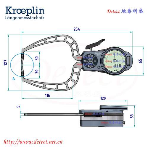K330S外径卡规德国KK330S沃ROEPIN古匹林数显卡规L读数设置C330S