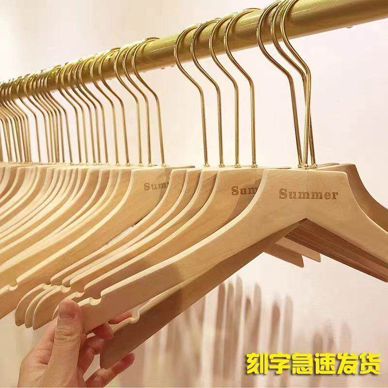 服装店木质衣架植绒衣架摆摊女装店实木衣架挂衣架厂家包邮